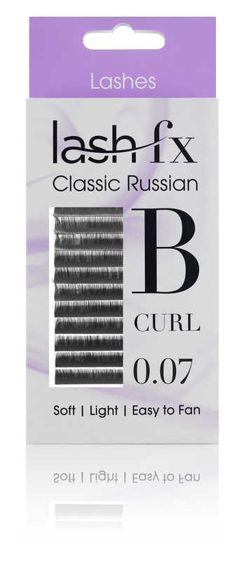 Lash FX Classic Russian Lashes B Curl 0.07 Super Fine 11mm