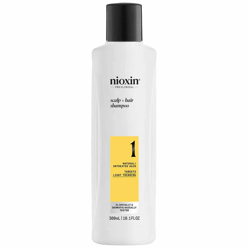 Nioxin System 1 Scalp + Hair Thickening Shampoo for Natural Hair with Light Thinning 300ml