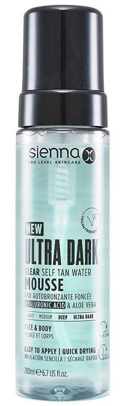 Sienna X Ultra Dark Clear Self Tan Water Mousse 200ml