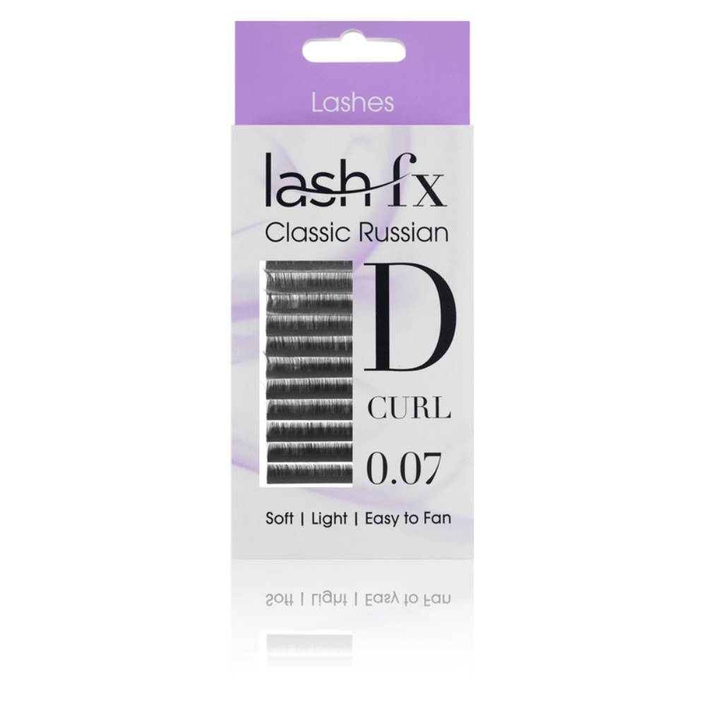 Lash FX Classic Russian Lashes D Curl 0.07 Super Fine 10mm