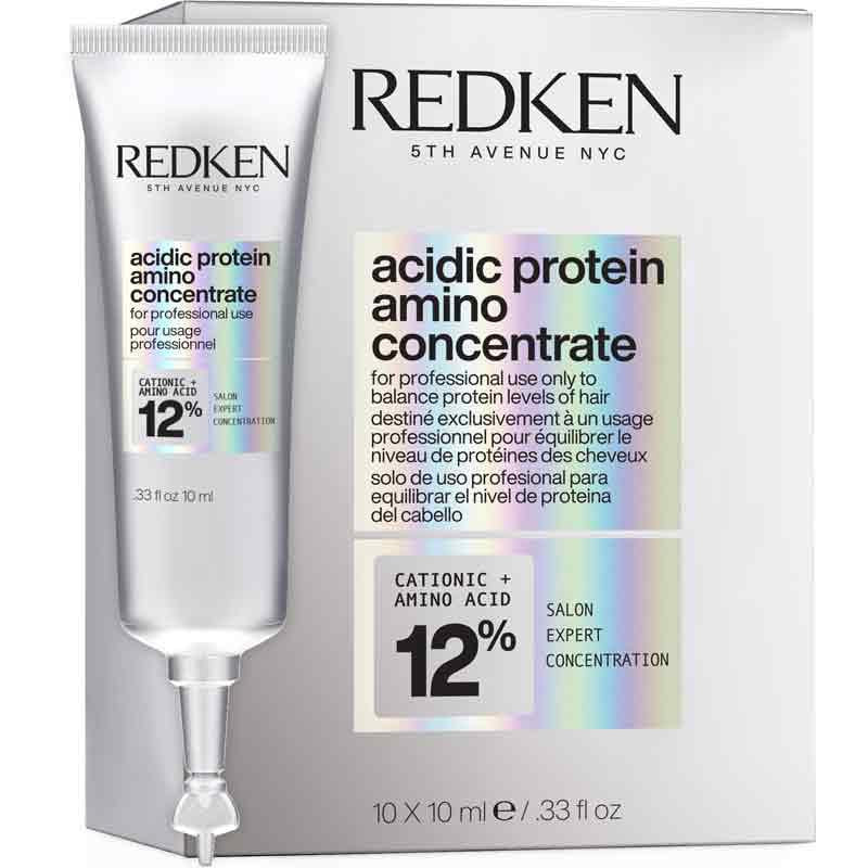 Redken Acidic Protein Amino Concentrate Hair Treatment 10ml - Pack Of 10