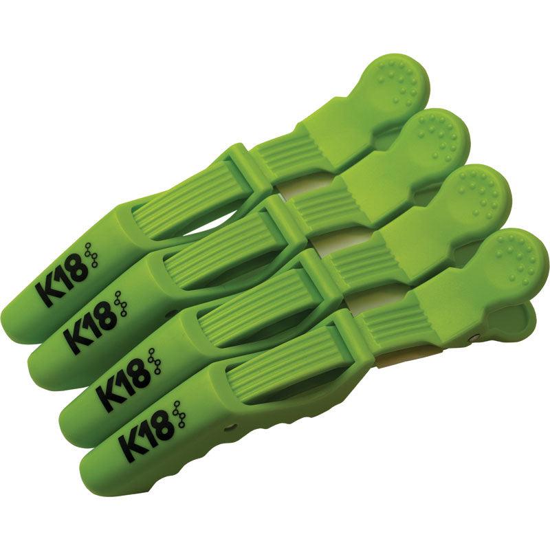 K18 Green Alligator Clips - 4 Pack