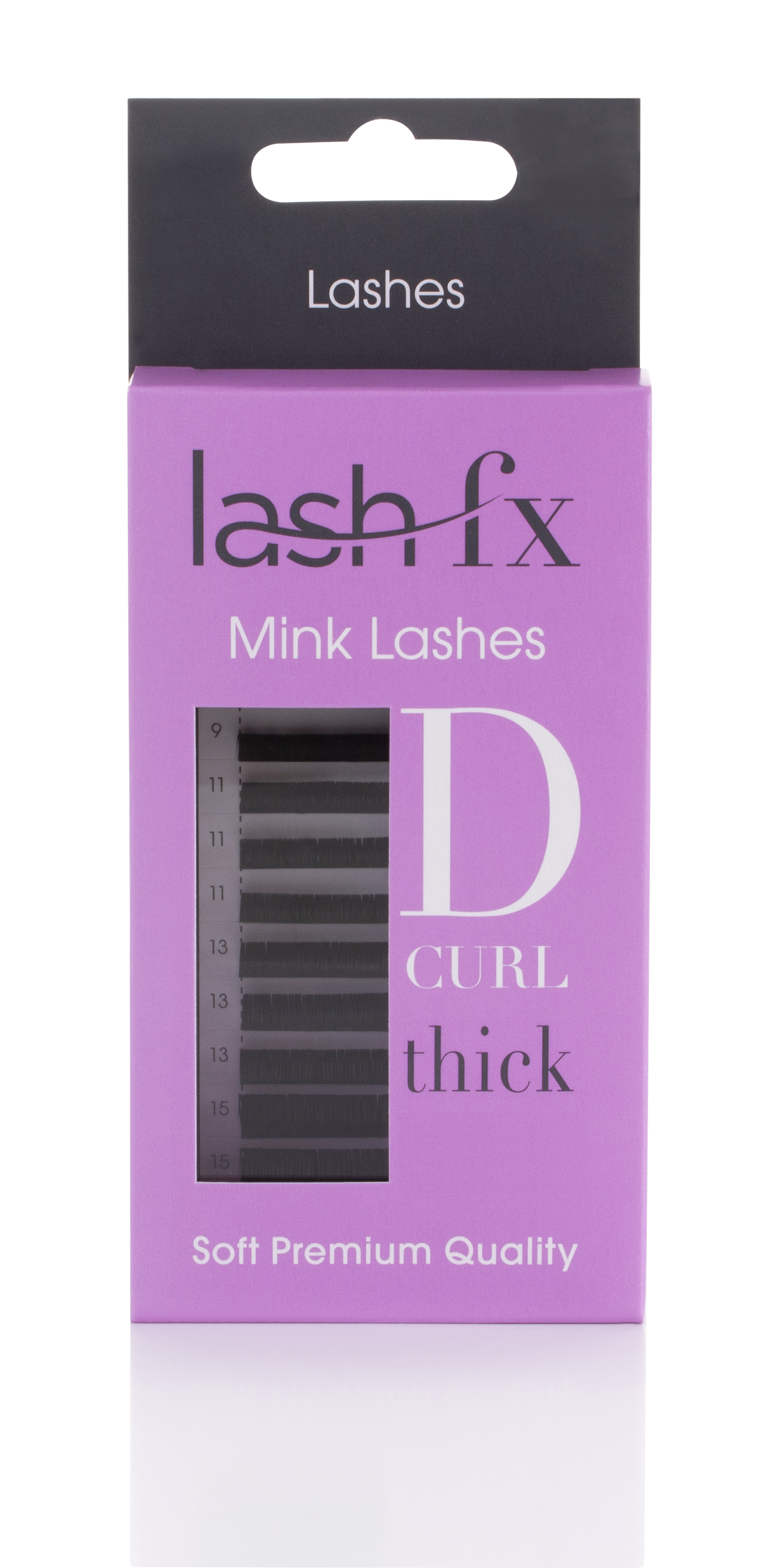 Lash FX Mink D Curl 0.15 Thick Individual Lashes 10mm