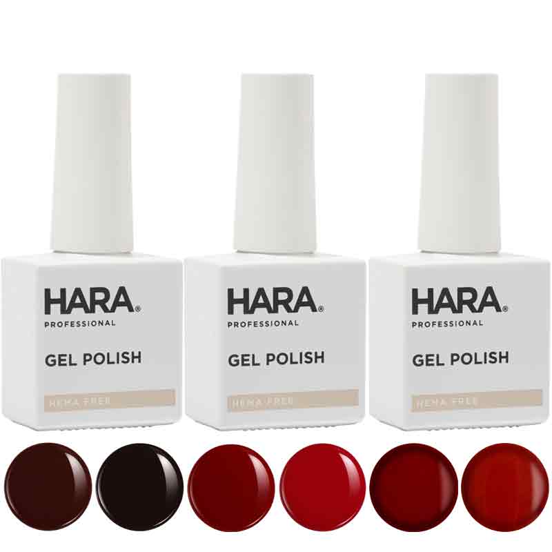 Hara Autumn Reds 2026 Gel Polish Collection 10ml - Pack of 6