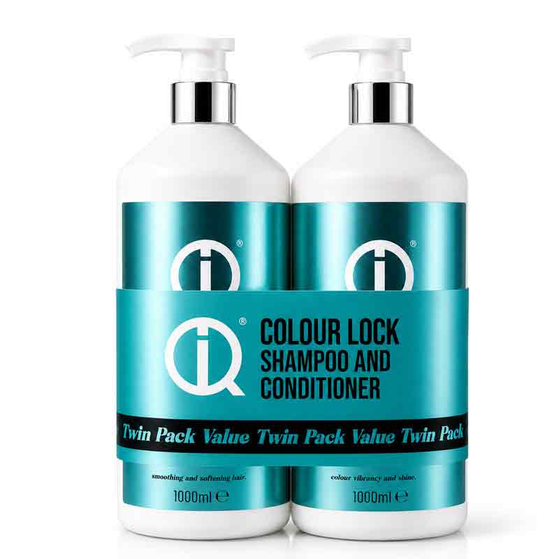 iQ Colour Lock Hair Shampoo & Conditioner Twin Pack