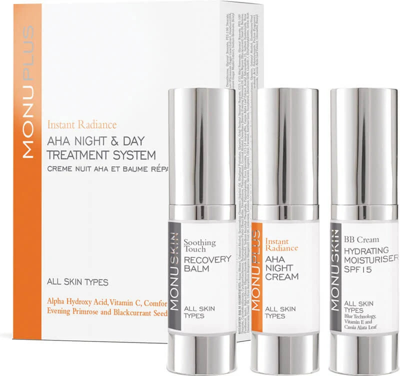 Monu AHA Night + Day Treatment System (3 x 15ml)